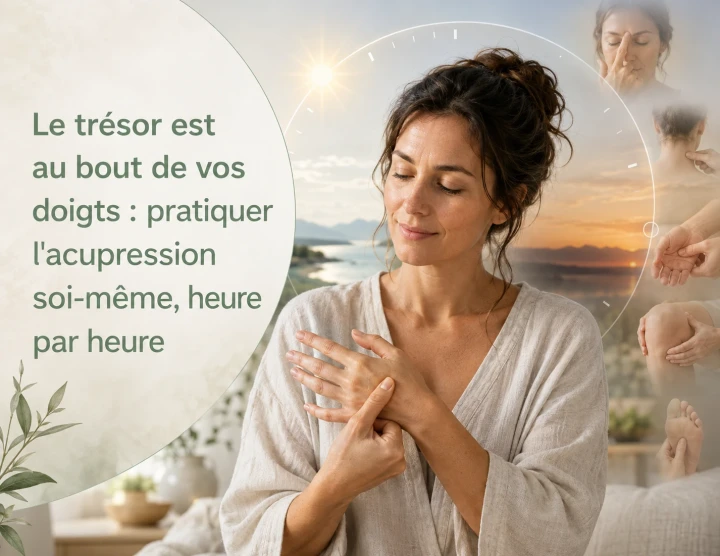Le trésor est au bout de vos doigts : pratiquer l'acupression soi-même, heure par heure