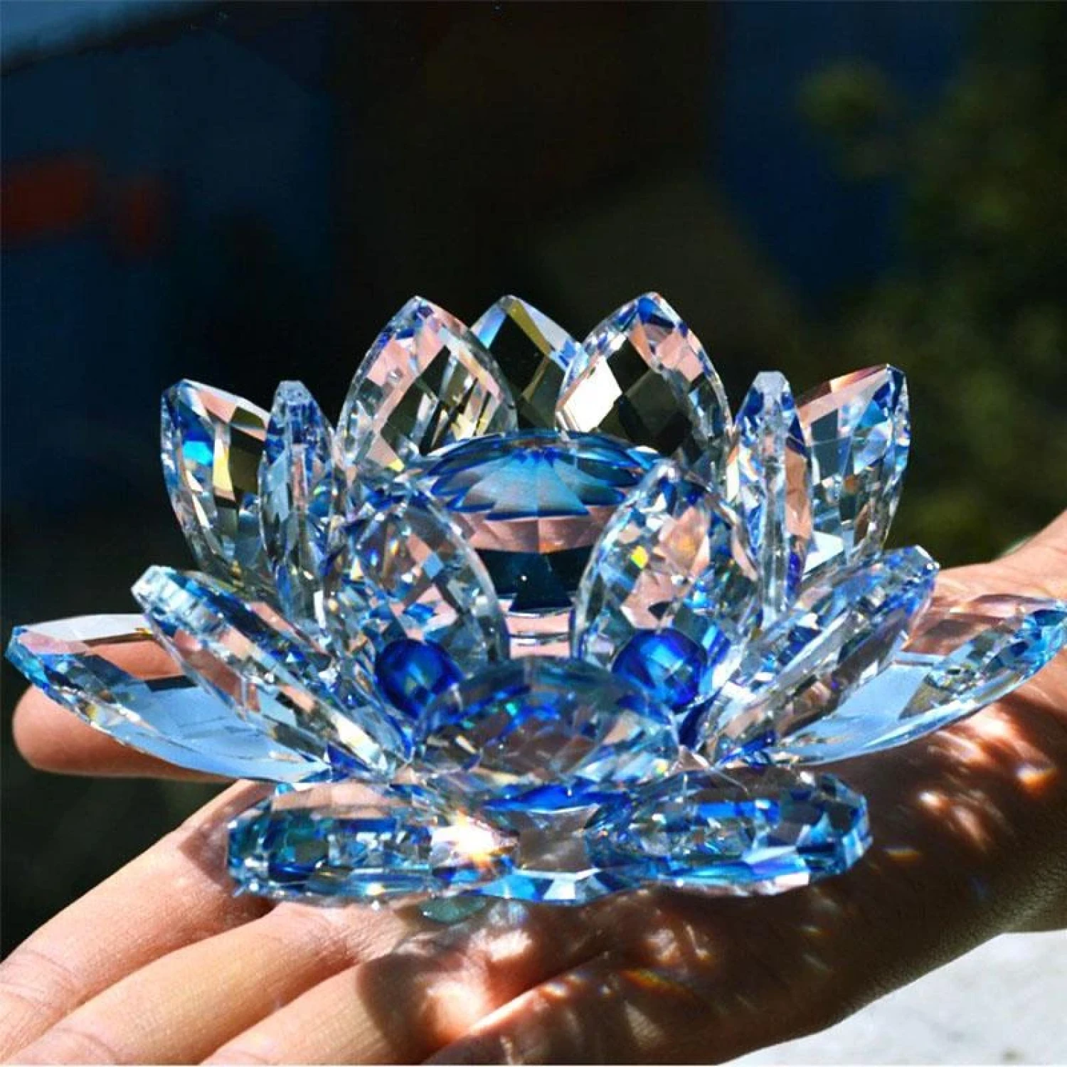 Fleur de Lotus Feng Shui en Cristal